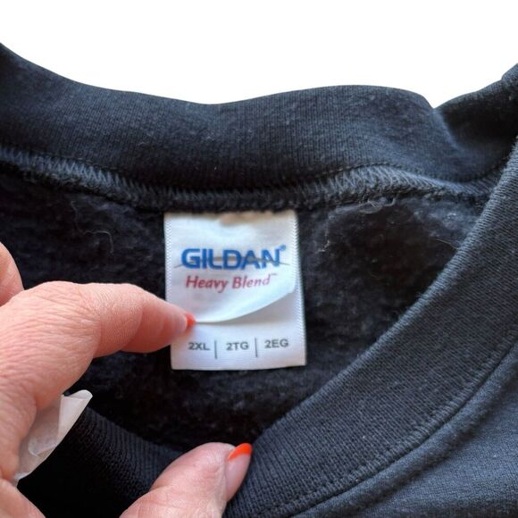 Vintage Lost Creek Sweatshirt Adult 2XL Black Animal Deer Buck Crewneck Hunting - Picture 3 of 11